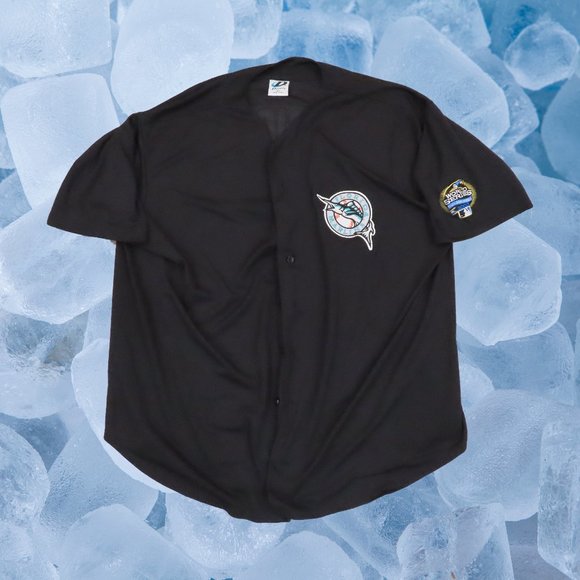 VINTAGE Florida Marlins Rodriguez MLB Baseball Jersey Adult Men's Size 2XL Black